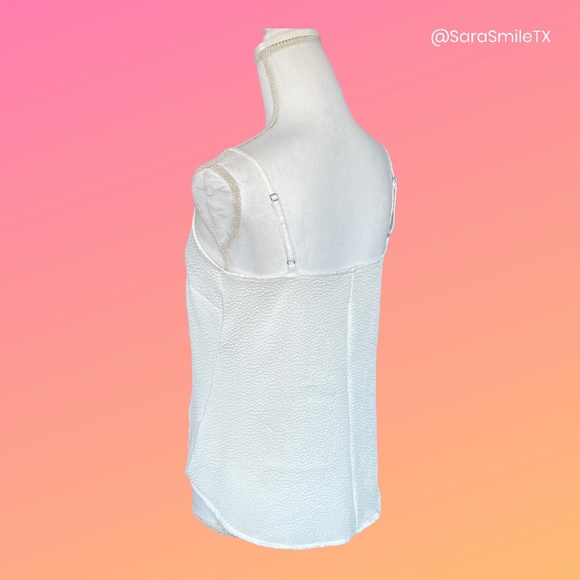 ANTHROPOLOGIE - RD Style - Boho White Pebbled Faux Wrap Camisole - NWOT - Picture 9 of 14